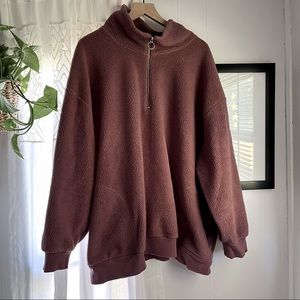 Ava & Viv Sherpa Half Zip Sweater